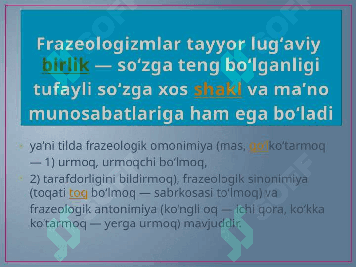 FRAZEOLOGIZM 7