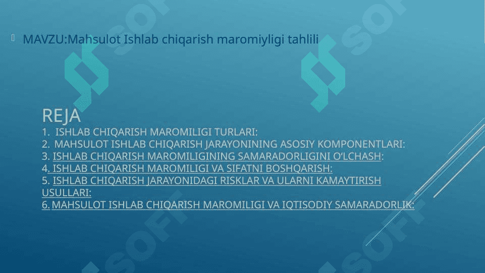 Mahsulot ishlab chiqarish maromiyligining tahlili tagdimot ishi 2