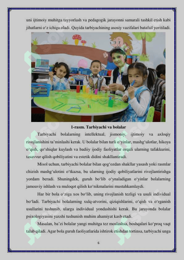Maktabgacha ta'lim tashkiloti tarbiyachi shaxsiga qoʻyiladigan talablar 6