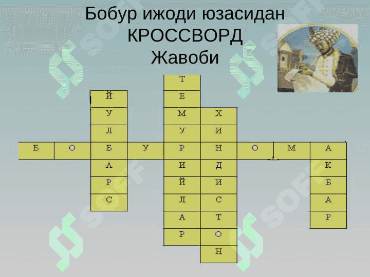 Бобур ижоди юзасидан К Р О С С В О Р Д 2