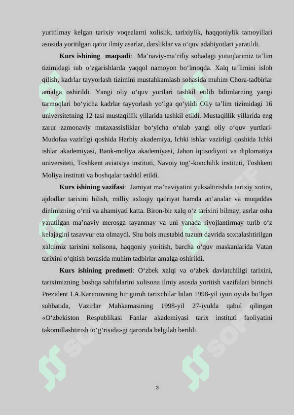 Mustaqillik yillarida O‘zbekiston Respublikasida madaniy va ma’rifiy sohada amalga oshirilayotgan islohotlar. 3