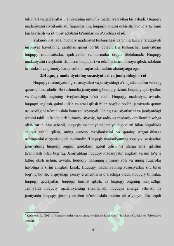 Huquqiy madaniyat tushunchasi tarixiy talqini xususiyatlari va ijtimoiy mohiyati 8