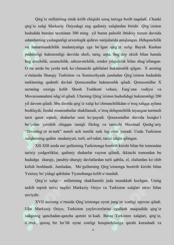 Qirgʻizistonning iqtisodiy geografik tavsifi 6