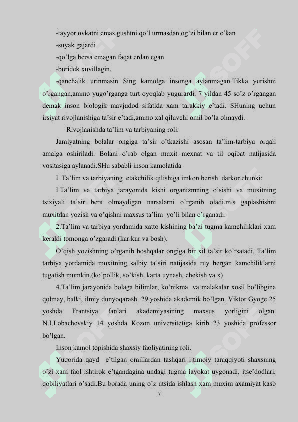 SHAXSINI EVOLYUTSION JIHATDAN RIVOJLANISHI SHAXS NAZARYALARIGA ZAMONAVIY QARASHLAR TAHLILI 7