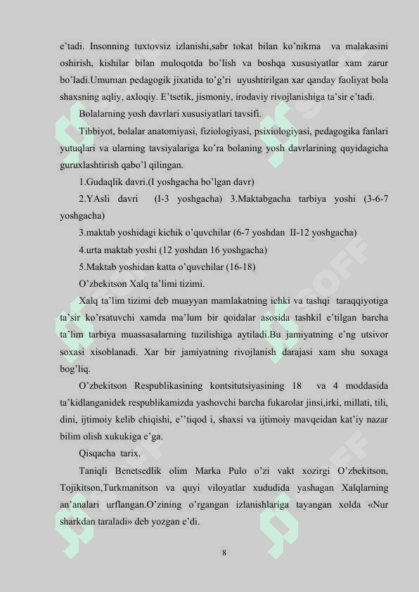 SHAXSINI EVOLYUTSION JIHATDAN RIVOJLANISHI SHAXS NAZARYALARIGA ZAMONAVIY QARASHLAR TAHLILI 8