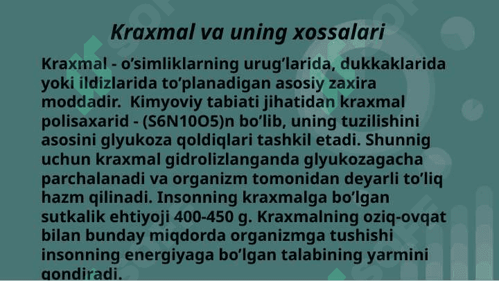 Kraxmal va kraxmal mahsulotlari 4