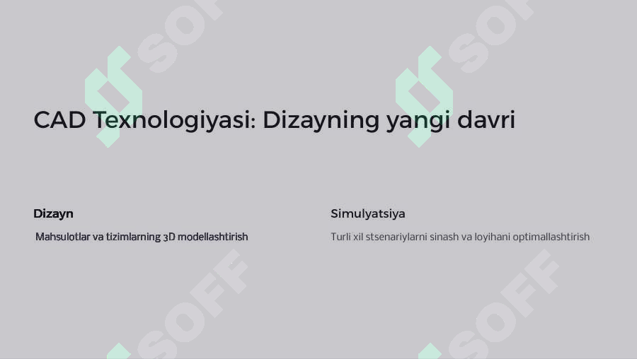 CAD, CAM va CAE texnalogiyalari 3