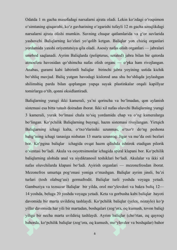 Baliqlarning ko’payishi va nasliga g’amxo’rligi 6