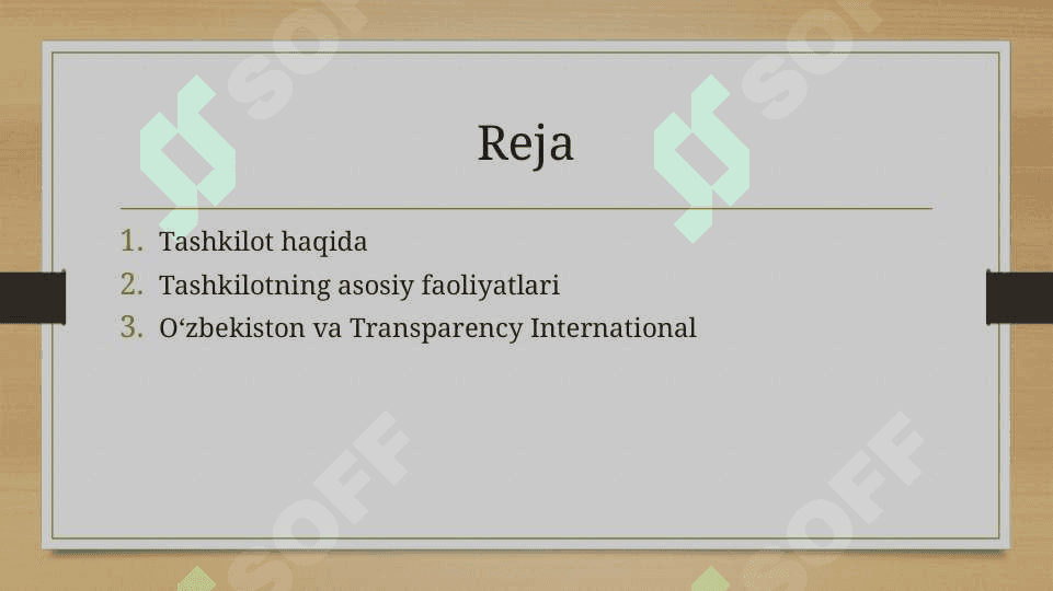 Transparency International tashkiloti 2