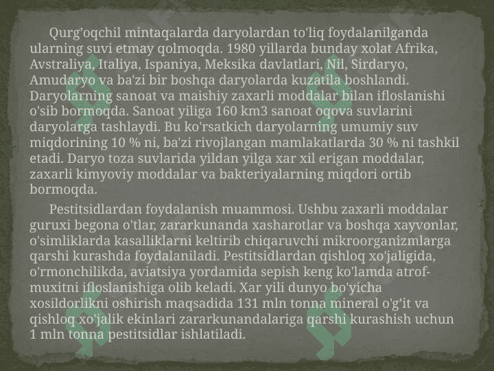Ekologik muammolar 7