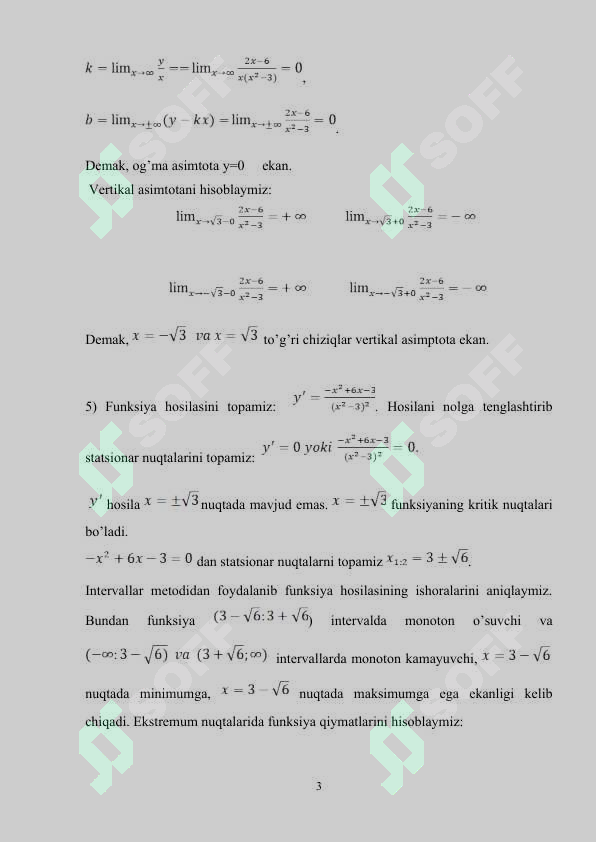 Funksiyalar grafigini tekshirish. 3