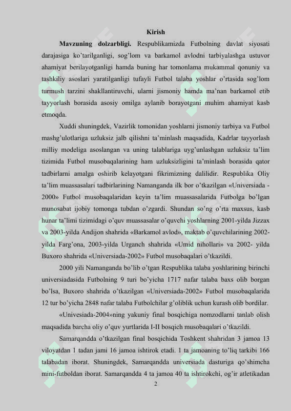 FUTBOLCHILARNING MUSOBOQA OLDI MUSOBOQAGA TAYYORLASHNING O’ZIGA XOS XUSUSIYATLARI 2
