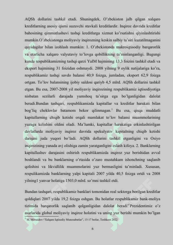 Global jarayonlarning o'zbekiston iqtisodiyotiga ta'siri va natijalari 6