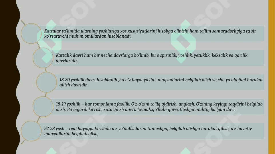 Androgogika kattalar hayotini rivojlantiruvchi ijtimoiy muhitga moslashtiruvchi va ta’lim bilan boyituvchi fan sifatida 7