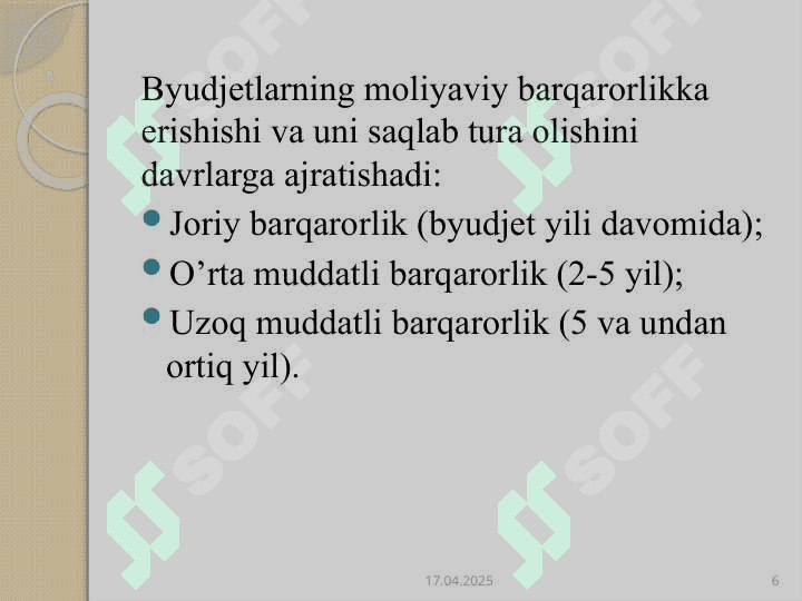 Mahalliy byudjetlar daromadlari va xarajatlarini tartibga solish 6