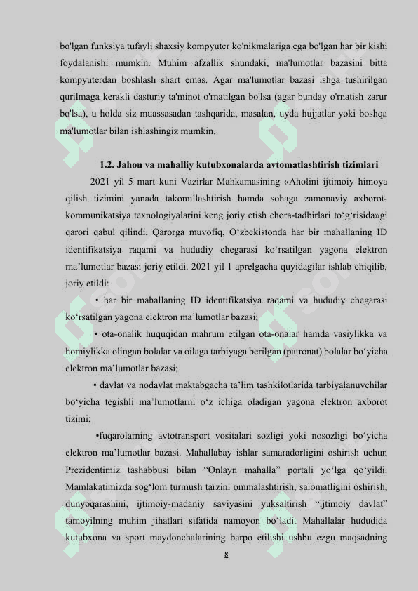KUTUBXONANING AVTOMATLASHTIRILGAN TIZIMI 8