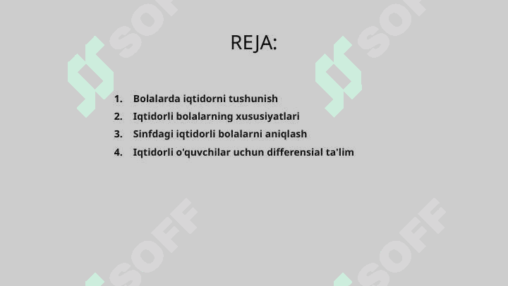 Iqtidorli bolalarni o'qitishning asosiy tamoyillari 2
