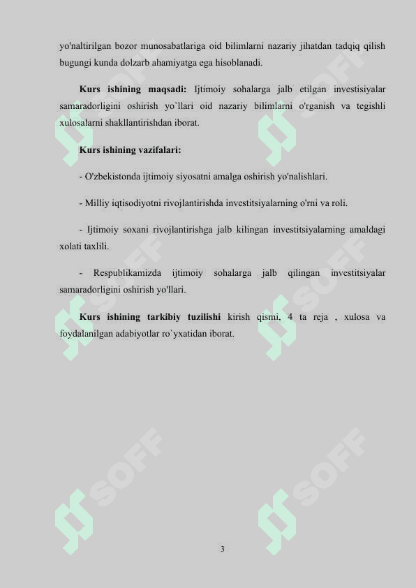 Ijtimoiy sohalarga jalb qilinayotgan invistitsiyalar samaradorligini oshirish yo'nalishlari 3
