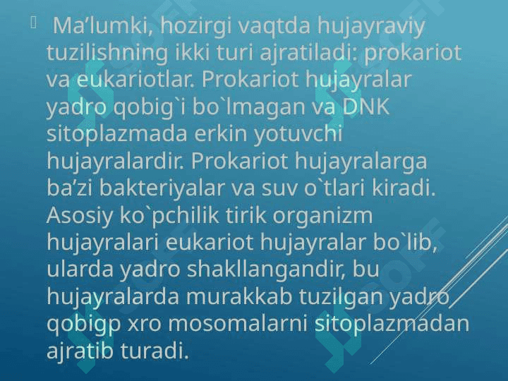 Membranalarning umumiy tuzilmalari 3