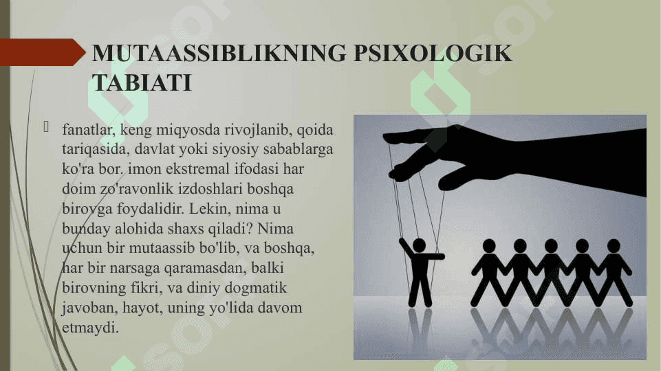 Diniy fanatizm asoslari va manbalari 7