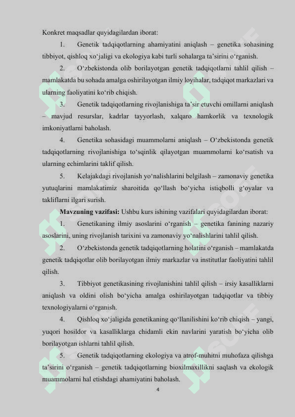 O’zbekistonda genetik tadqiqotlarning yo’lga qo’yilishi va zamonaviy genetikaning rivojlanishi 4