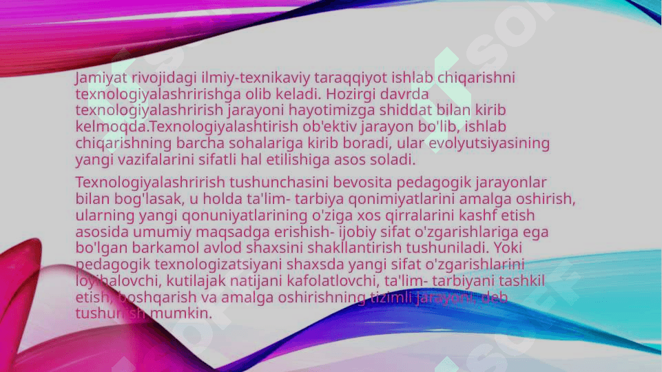 O‘quv jarayonlarini tashkil etishda hamda zamonaviy  pedagogik texnalogiyalardan foydalanish 6