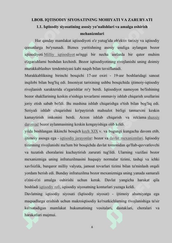 Iqtisodiy siyosatning evolyutsion nazariyasi 6