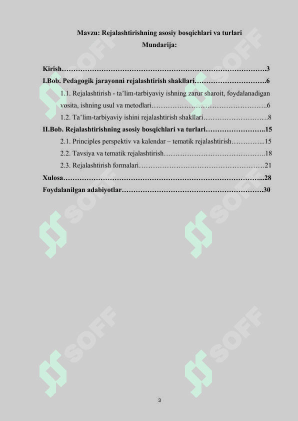 REJALASHTIRISHNING ASOSIY BOSQICHLARI VA TURLARI 2