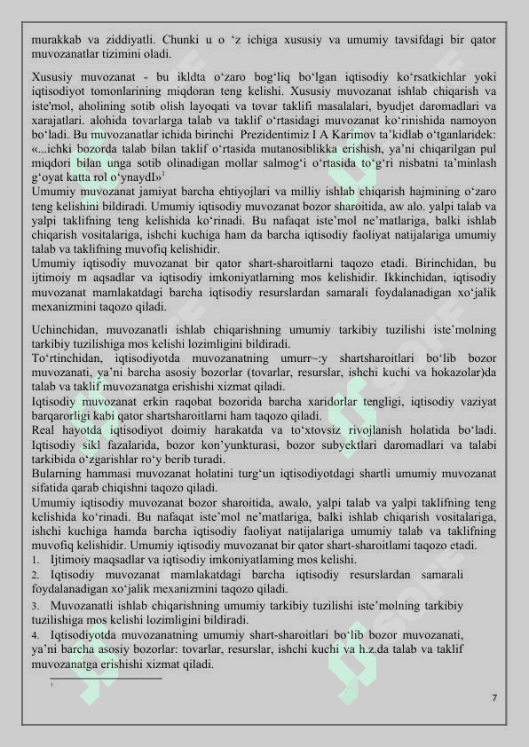 Iqtisodiy muvozanatlikning mohiyati va unga erishish yo’llari 7