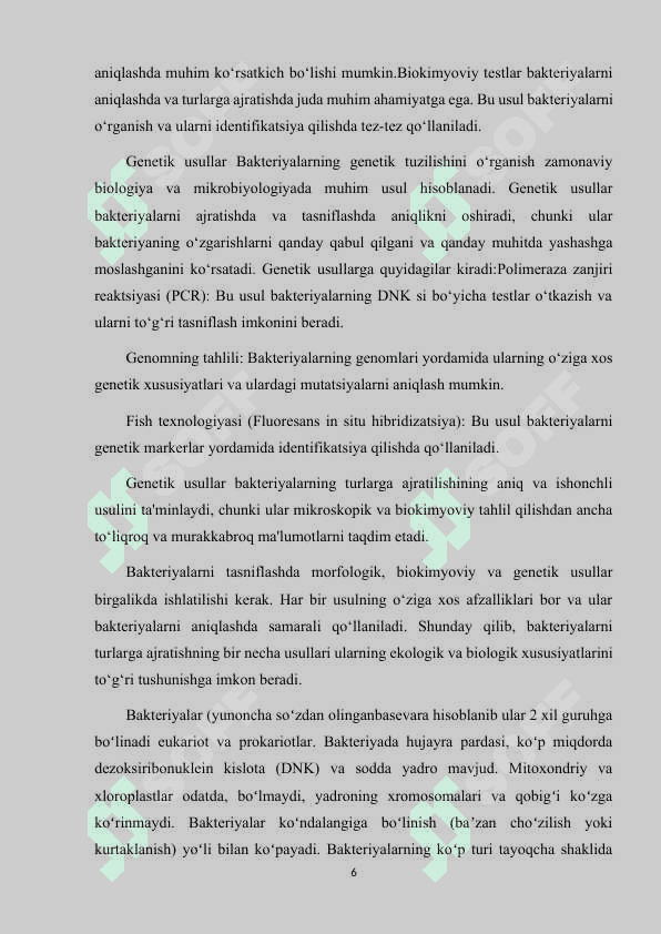 BAKTERIYALAR (BACTERIPOHYATA), TUZILISHI, KO'PAYISHI VA KLASSIFIKASIYASI 6