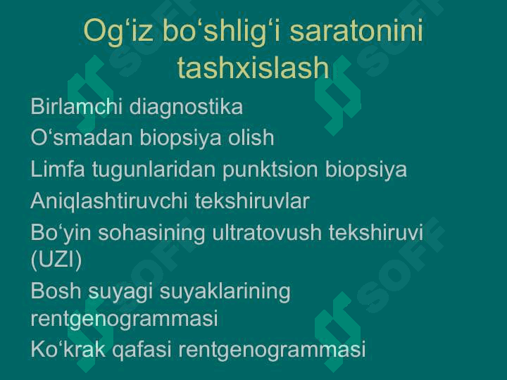 Til, lunj, tanglay va og'iz tubi o'smalari 3