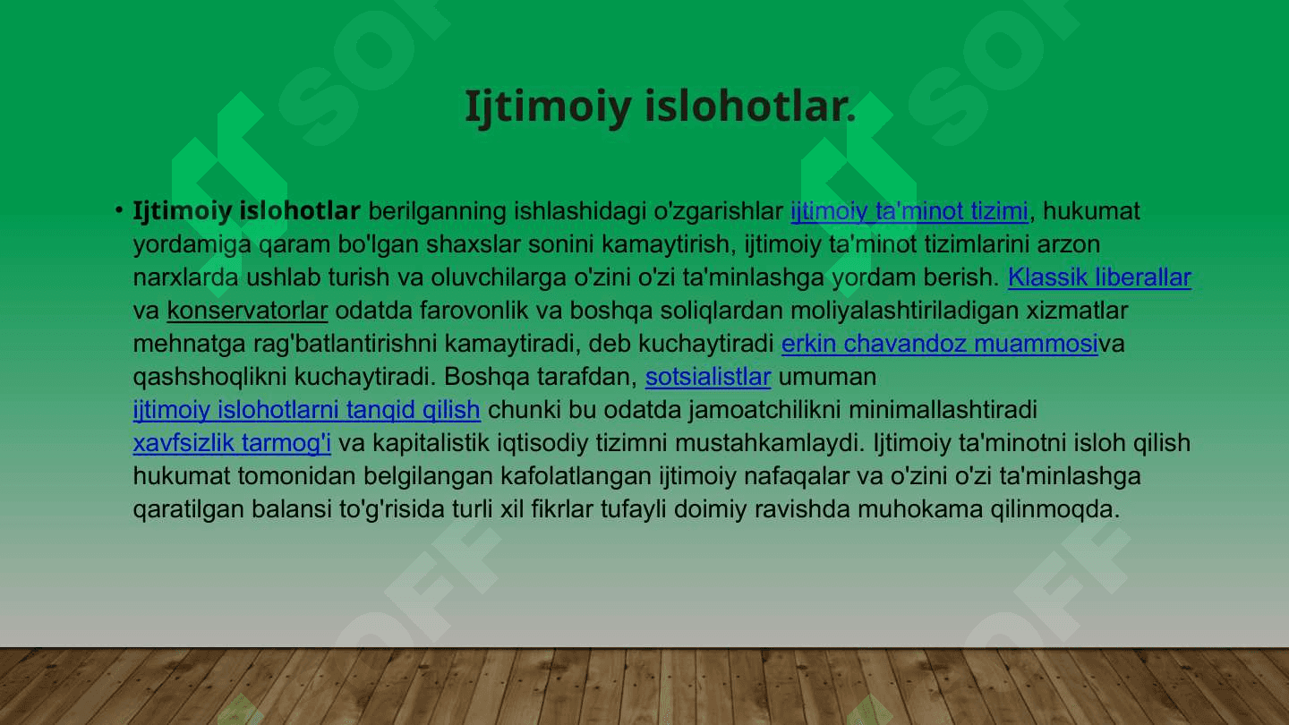 O’zbekistonda amalga oshirilayotgan ijtimoiy islohotlar. 3