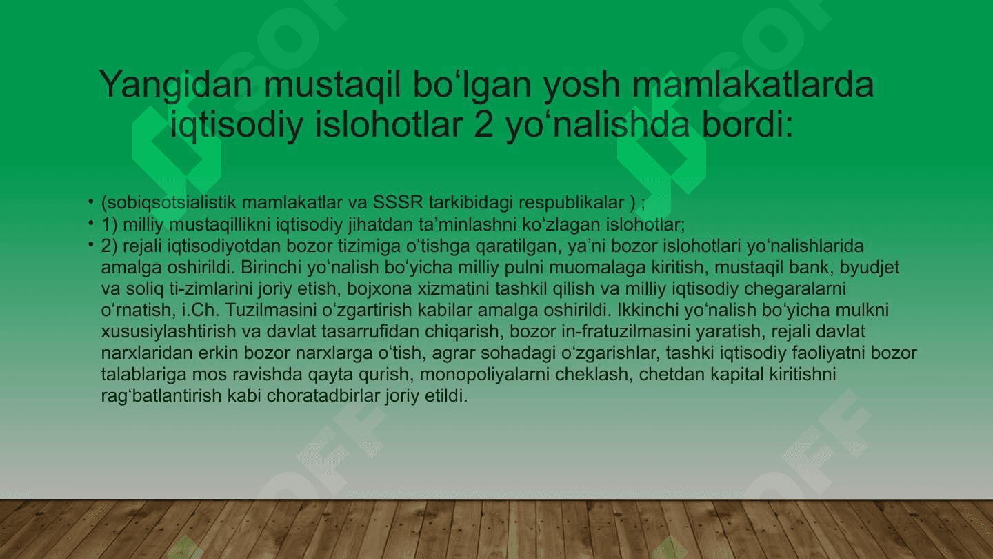 O’zbekistonda amalga oshirilayotgan ijtimoiy islohotlar. 4