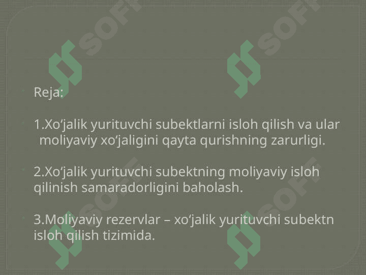Xo’jalik yurutuvchi subyektlar moliyasining mohiyati funksiyalari 2