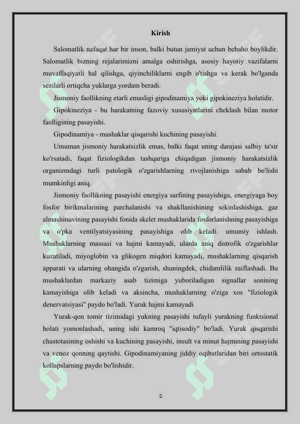 Gipodinamiya va uning oqibatlari 2