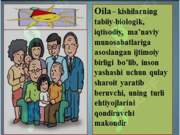 Nikox va oilaning axlokiy asoslari, uning yoshlar tarbiyasidagi urni 5