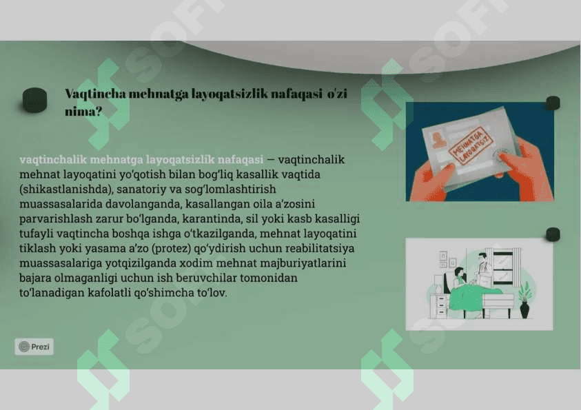 Vaqtincha mehnatga layoqatsizlik, homiladorlik va tug'ish bo'yicha nafaqalarni hisoblash tartibi 2