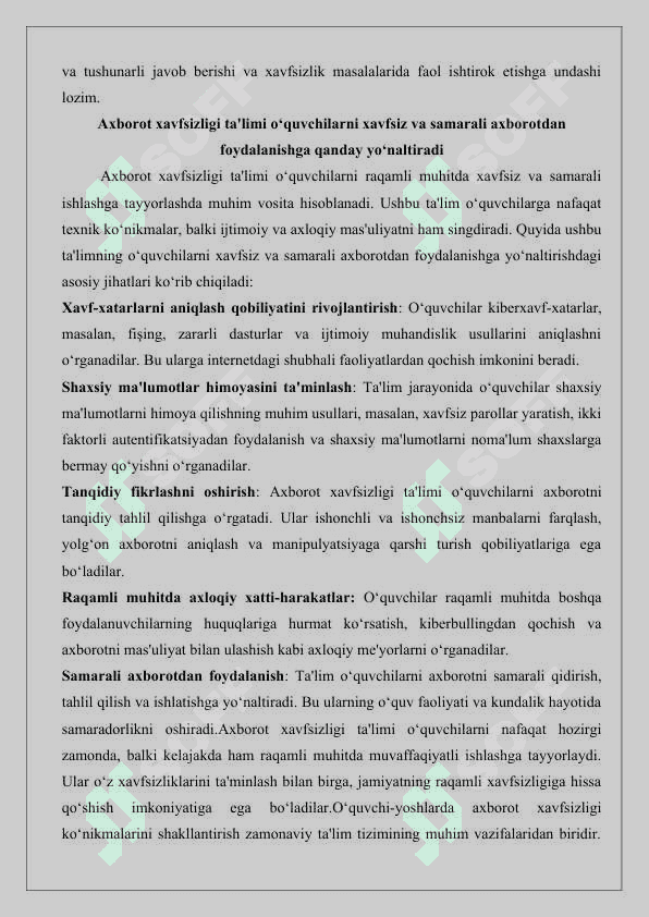 O‘quvchi-yoshlarda axborot xavfsizligi ko‘nikmalarini shakllantirishning ijtimoiy-pedagogik mohiyati 25 8