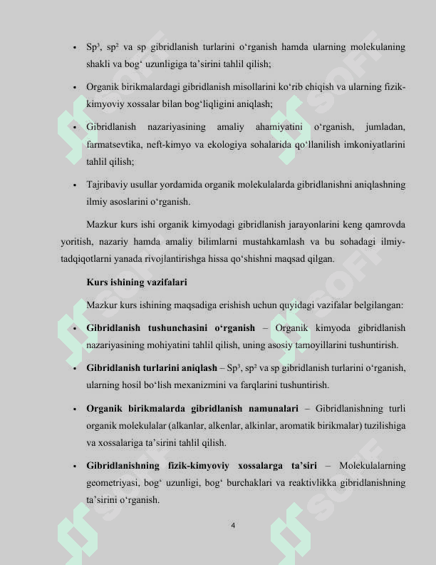 Organik birikmalarda gibridlanish 4