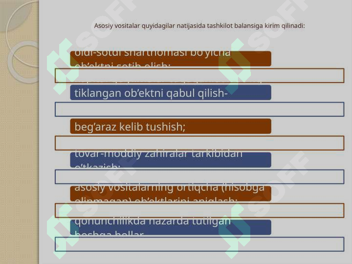 Budjet tashkilotlarida asosiy vositalar hisobini tashkil etish 4