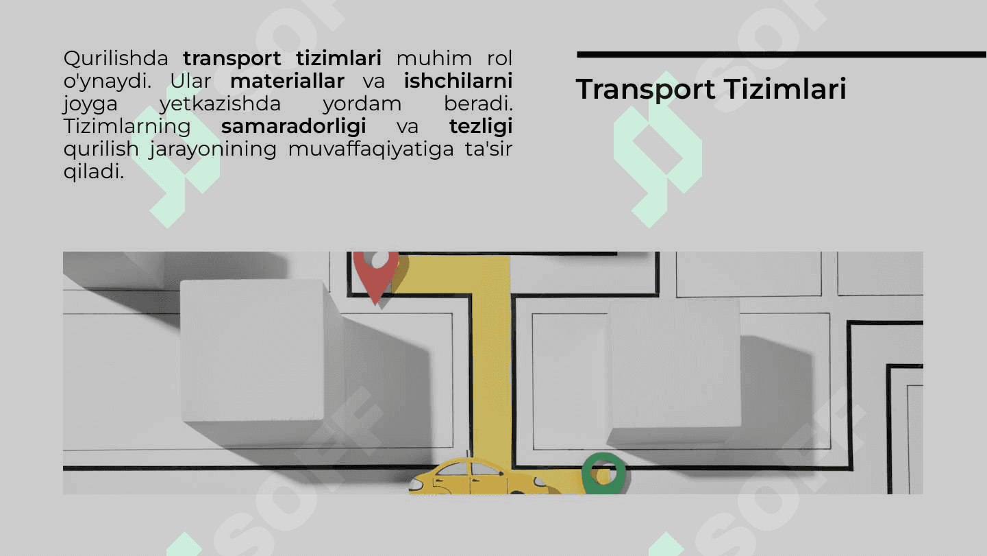 Qurilishda transportlardan foydalanishni  tashkil etish 3