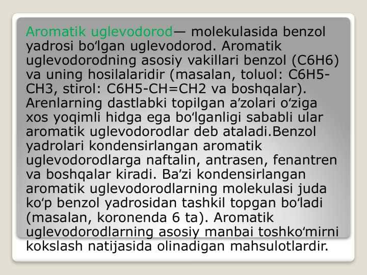 Aromatik uglevodorod