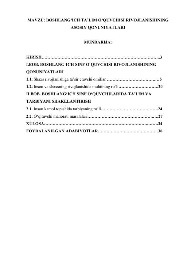 BOSHLANG‘ICH TA’LIM O‘QUVCHISI RIVOJLANISHINING ASOSIY QONUNIYATLARI.docx