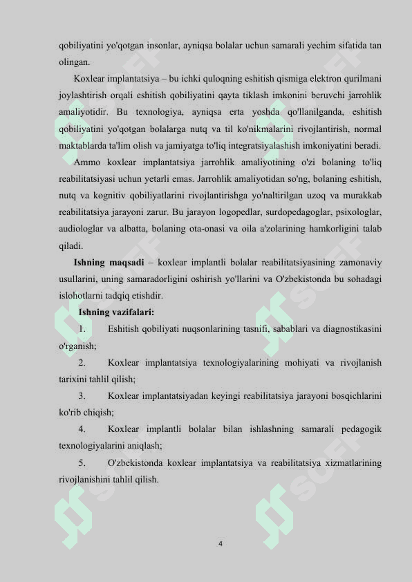 KOXLEAR IMPLANTLI ESHITISHIDA NUQSONI BO'LGAN BOLALAR REABILITATSIYASI 4