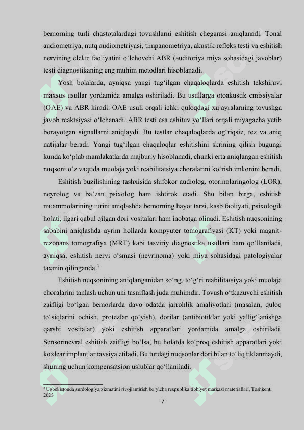 KOXLEAR IMPLANTLI ESHITISHIDA NUQSONI BO'LGAN BOLALAR REABILITATSIYASI 7