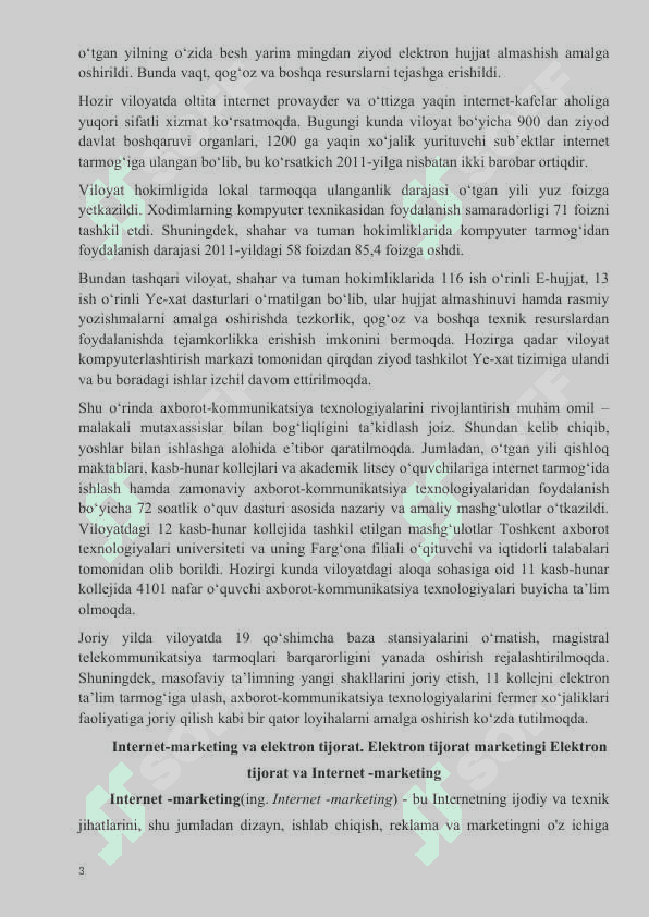 MILLIY IQTISODIYOTNI TURLI SOHALARDA INTERNET TEXNOLOGIYALARIDAN SAMARALI FOYDALANISH YO`LLARI. 3