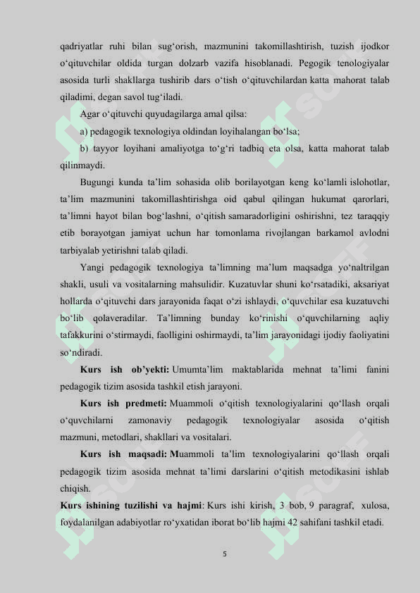DARS JARAYONINI TASHKIL ETISH METODIKASI 4