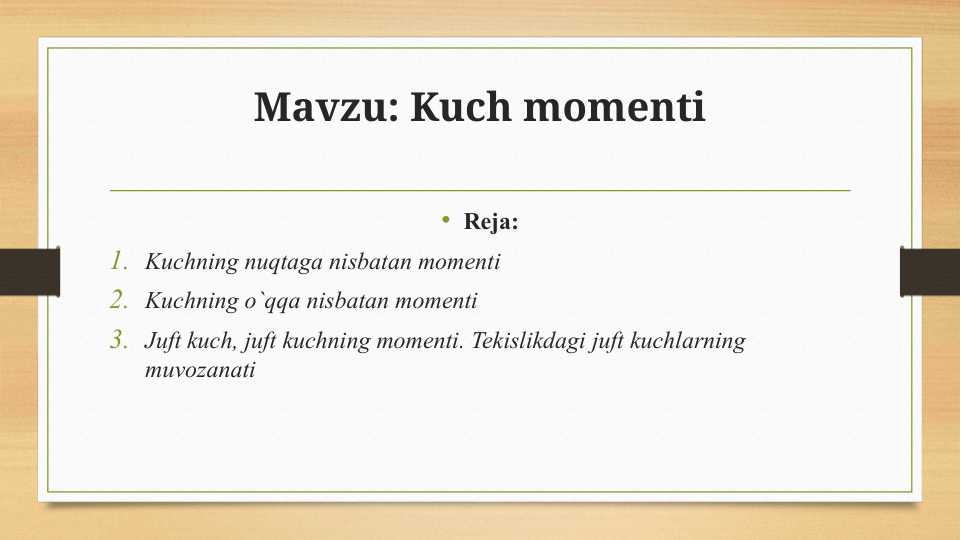 Kuch momenti