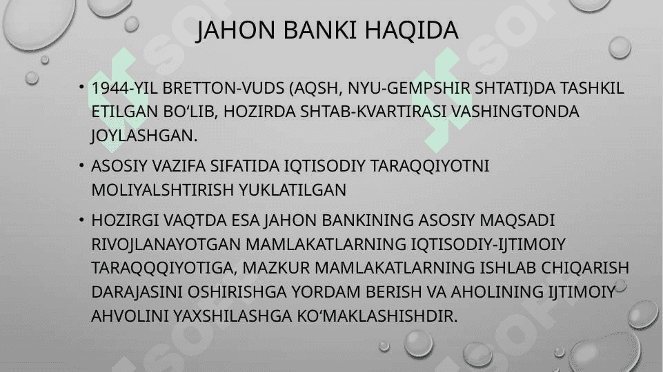 JAHON BANKI 3