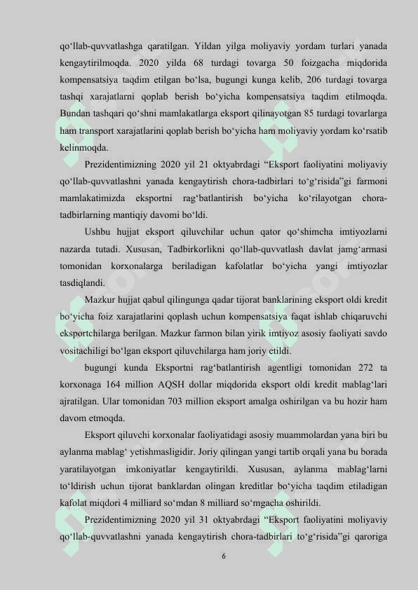 O‘zbekistonda oziq-ovqat xavfsizligini ta‘minlash yo‘nalishlari 6